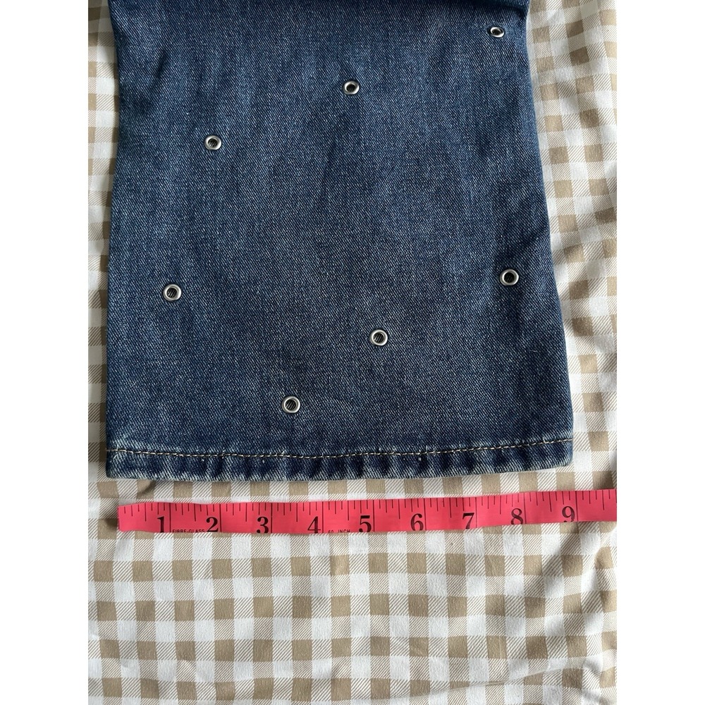 NWT Cali 1850 Women's Grommet Wide Leg Blue Denim Jeans Size 7/28 (31x30) - Picture 9 of 9